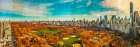 Colorful Pano New York Art Print