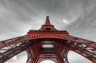 Red Eiffel Art Print