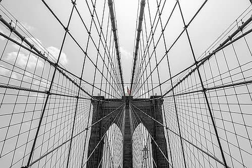 Brooklyn Bridge Wires Photography Print