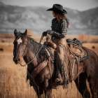 Cowgirl on the Range Art Print