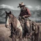 Cowboy on the Range Art Print
