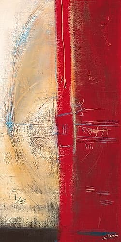 Lignes rouges II Art Print by Carole Becam