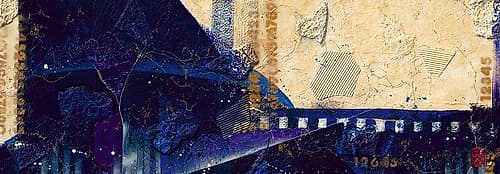 Zt.071105 (bleu) Art Print by Dinie Nomden