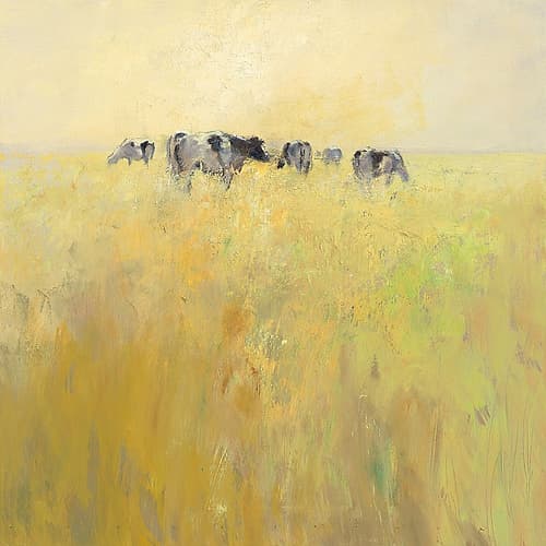 Cows in Spring Art Print