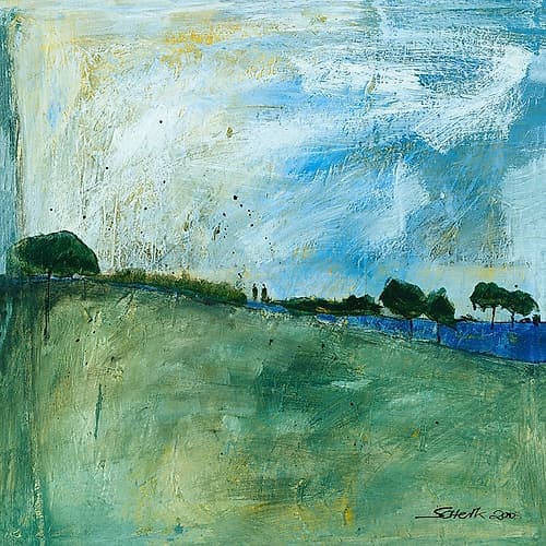 Blue Landscape Landscape Print