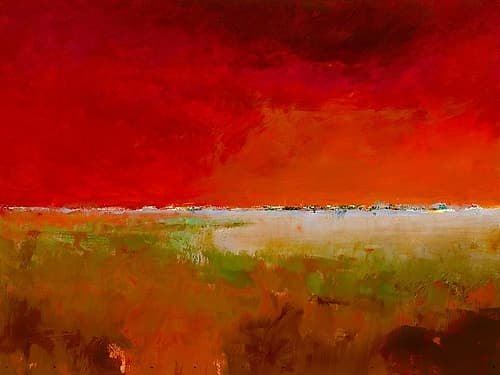 Incredibly Red Landscape Print