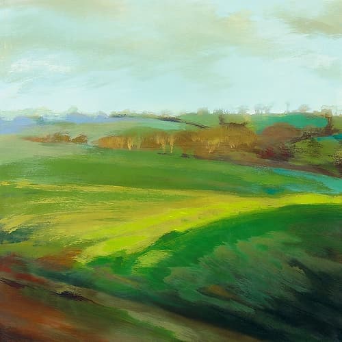 Champs verts Landscape Print