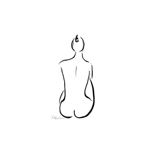 Nu de dos Art Print by Frederique Marteau