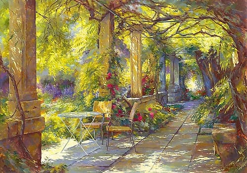 Promenade provencale Art Print