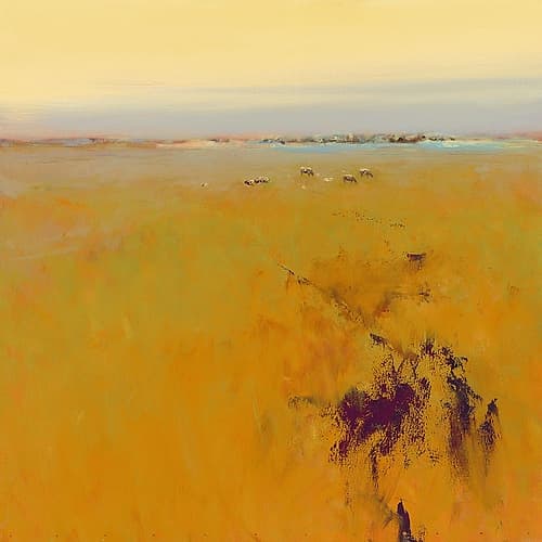 Meadow in warm Colors Landscape Print