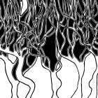 Forest on fire Art Print