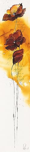 Fleurs d automne II Art Print by Isabelle Zacher-Finet