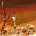 Mon troupeau Art Print