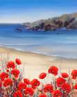 Poppies by the Sea Art Print