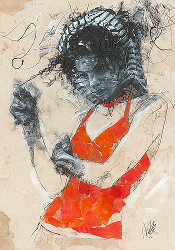 Playing with the Curls Art Print