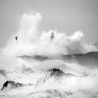 Storm in Cantabria Art Print