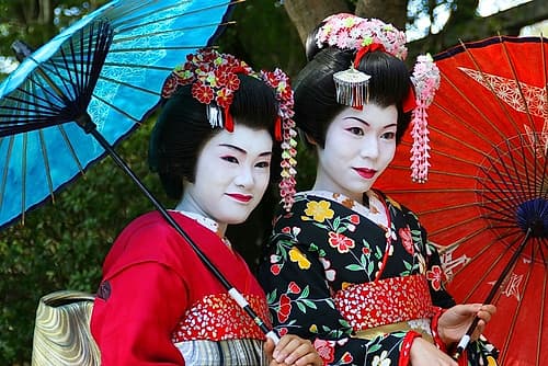 Geisha Smile Ethnic Print