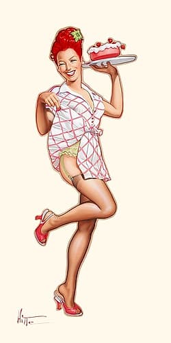 Avec des fraises Art Print