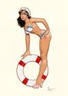 Captain Pin-up Art Print