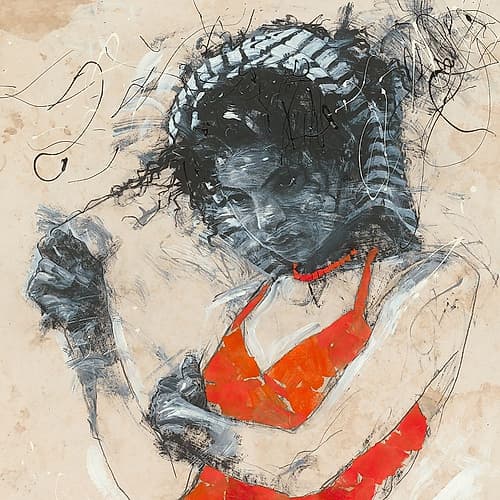 Playing with the Curls Art Print