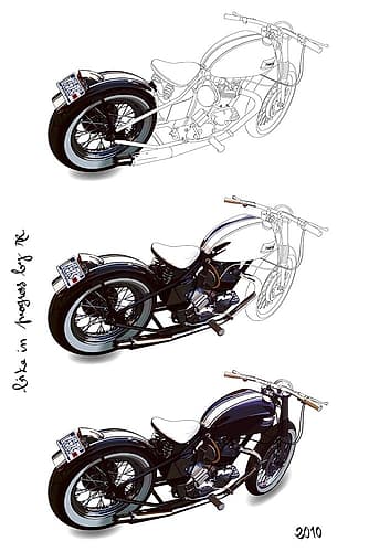 Bike in Progress Art Print by Pierre Strapelias-PR