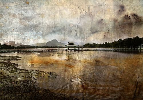 Un pont en reve Landscape Print