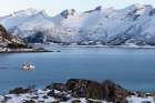Fischerboot Lofoten Art Print