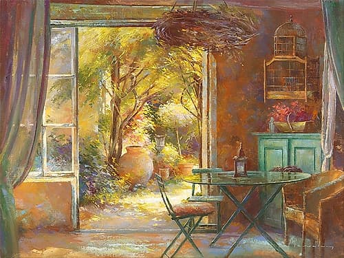 Le jardin de Bernadette Art Print