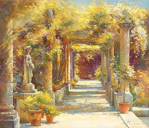 La pergola de l abbaye Art Print