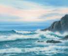 Atlantic Breakers on Cornish Coast Art Print