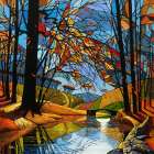 Autumn Stream Art Print