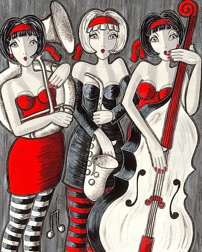 Jazz Band Humourous Print