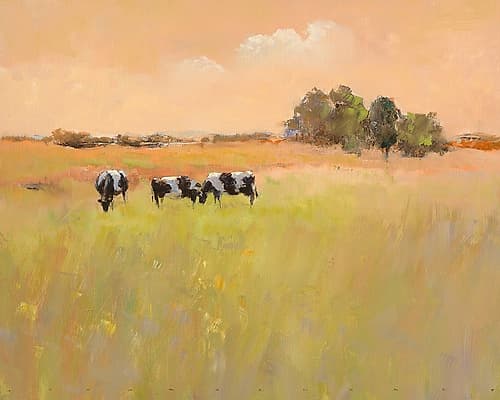 Three Cows Art Print