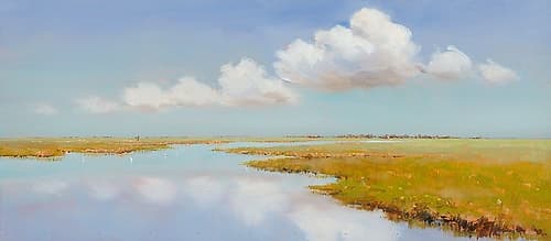 A clear Day in the Field Coastal Print