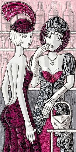 Soiree deguisee Art Print by MIROTA