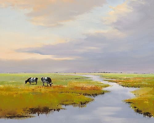 Grazing Cattle Landscape Print