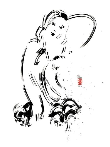 Sa nuisette comme un pays sage Art Print
