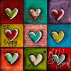 Coeurs en Couleurs III Pop Culture Print