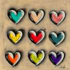 Colored Hearts I Pop Culture Print