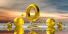 Golden ChainRingBowls Art Print