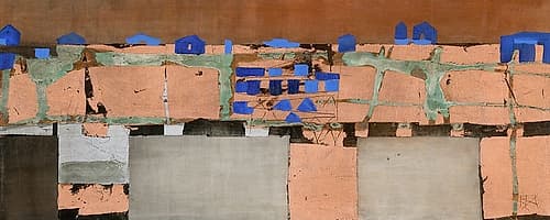 Blue Settlement Art Print by Rose Richter-Armgart