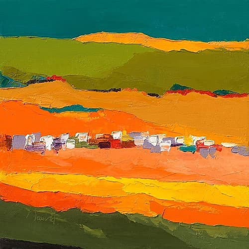 Vert mandarine Landscape Print