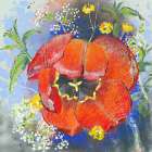 Rote Tulpe Art Print