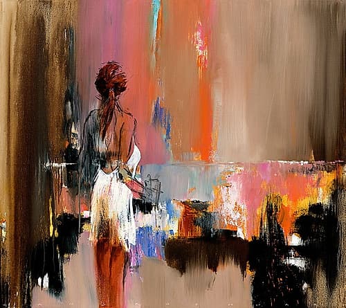 White Dress Art Print