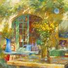 Terrasse - Le petit cafe Art Print