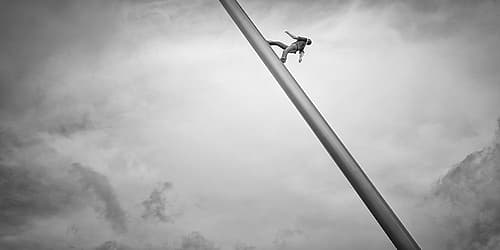 Man walking the Sky Cityscapes Print