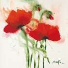 Mohnblumen im Wind II Art Print